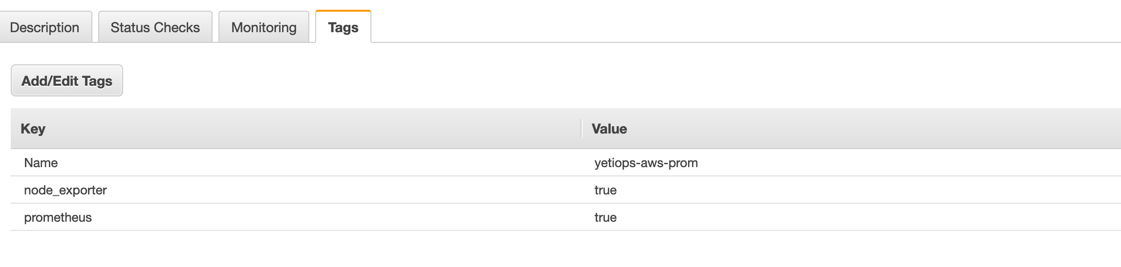 AWS Instance Tags